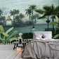 Bedroom Decoration Featuring a Mural of Tropical River Wallpaper