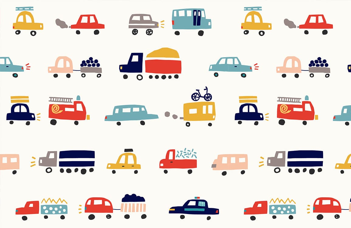 Trucks Pattern Cartoon Pattern Wallpaper Art Design