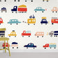Trucks Pattern Cartoon Wallpaper Home Decor