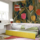 colorful tulips wallpaper murla for bedroom
