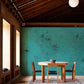 Turquoise Corroded Photo Murals Dining Room