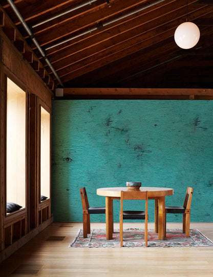 Turquoise Corroded Photo Murals Dining Room