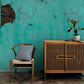 Turquoise Corroded Paint Photo Murals Hallway