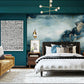 turquoise marble wallpaper mural bedroom decor