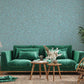 Living Room Mosaic Wallpaper in Turquoise