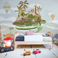 Wallpaper mural featuring a turtle land on the sea, perfect for decorating a child's bedroom.