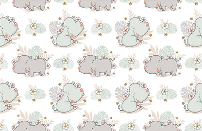 Fresh Green Animal Wallpaper Custom Art Design