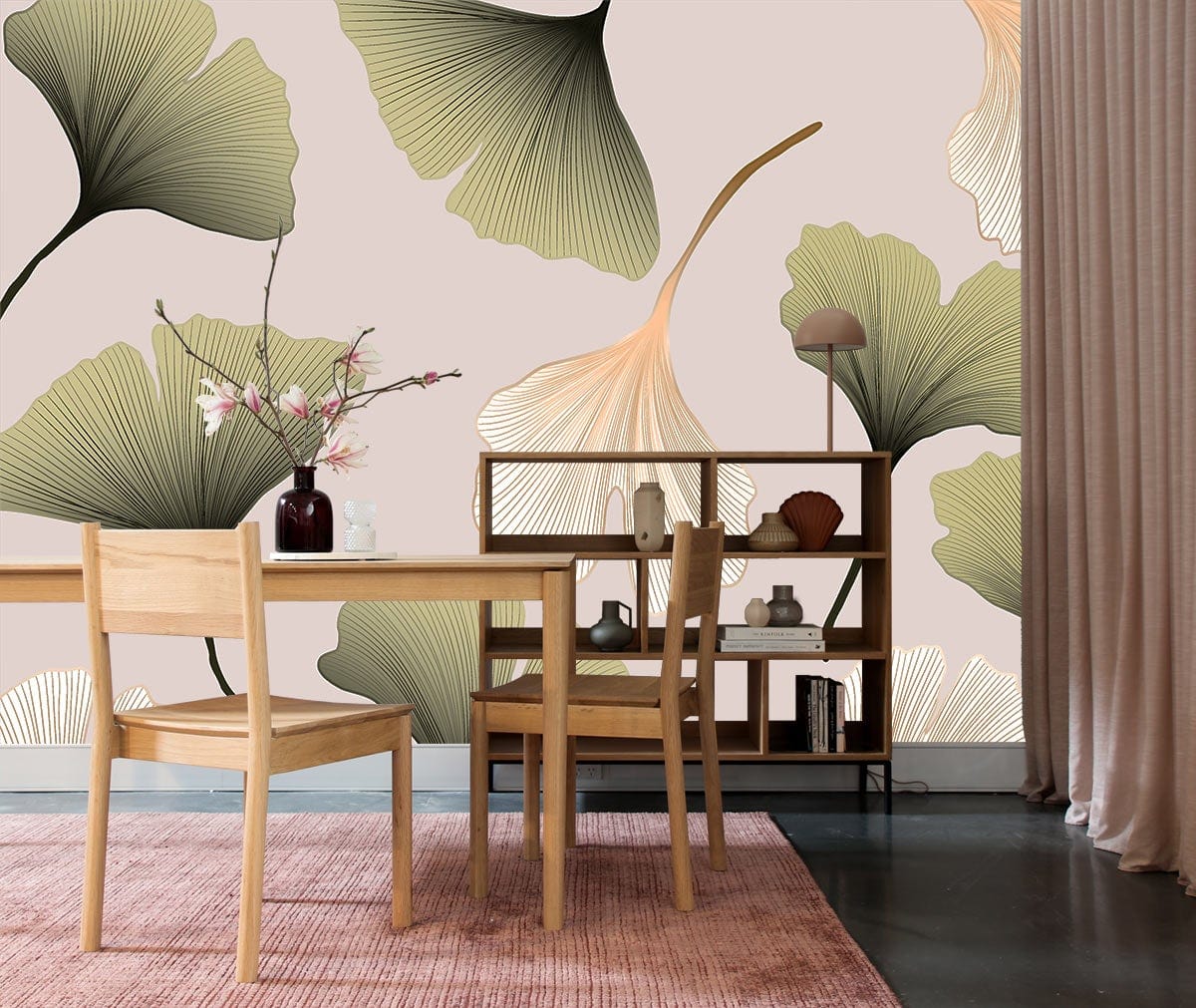 Ginkgo Leaf Custom Wallpaper Design