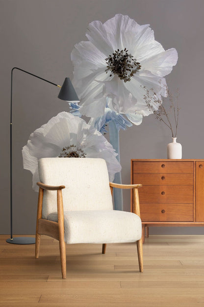 two poppies wall mural lounge interior design