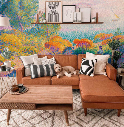 Women By the Shore Painting Style Mural Art