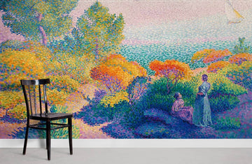 Impressionist Seaside Landscape Mural Wallpaper