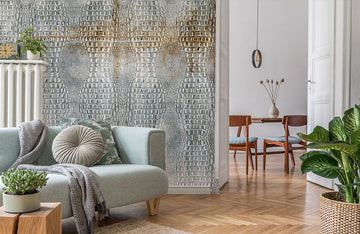Luxurious Metallic Crocodile Texture Wallpaper Mural