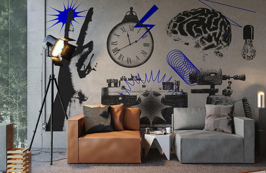 brainstorm pattern wall mural for home