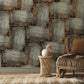 Wallpaper mural in the pattern of a brown snakeskin knit, for use as home decor