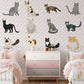 cats look wallpaper mural for bedroom
