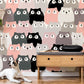 big eyes cats animal mural wallpaper for home decor