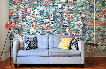 Abstract Wave Mosaic Mural Wallpaper
