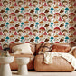 custom colorful mushrooms wallpaper mural for living room