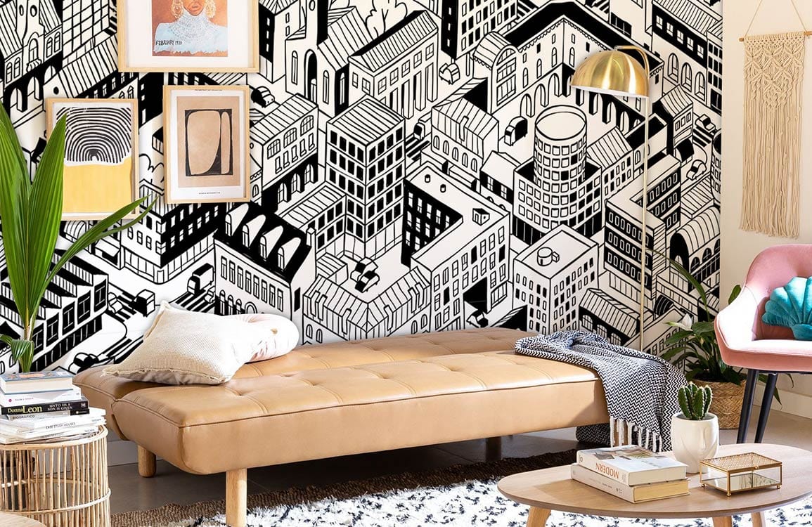 city building wallpaper for home design