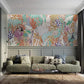colorful jungle wallpaper mural for living room