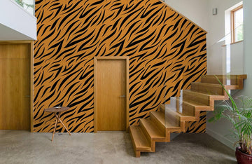 Abstrakte Tigerstreifen Geometrische Wandtapete