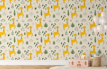 Sunny Safari Animal Kids Mural Wallpaper