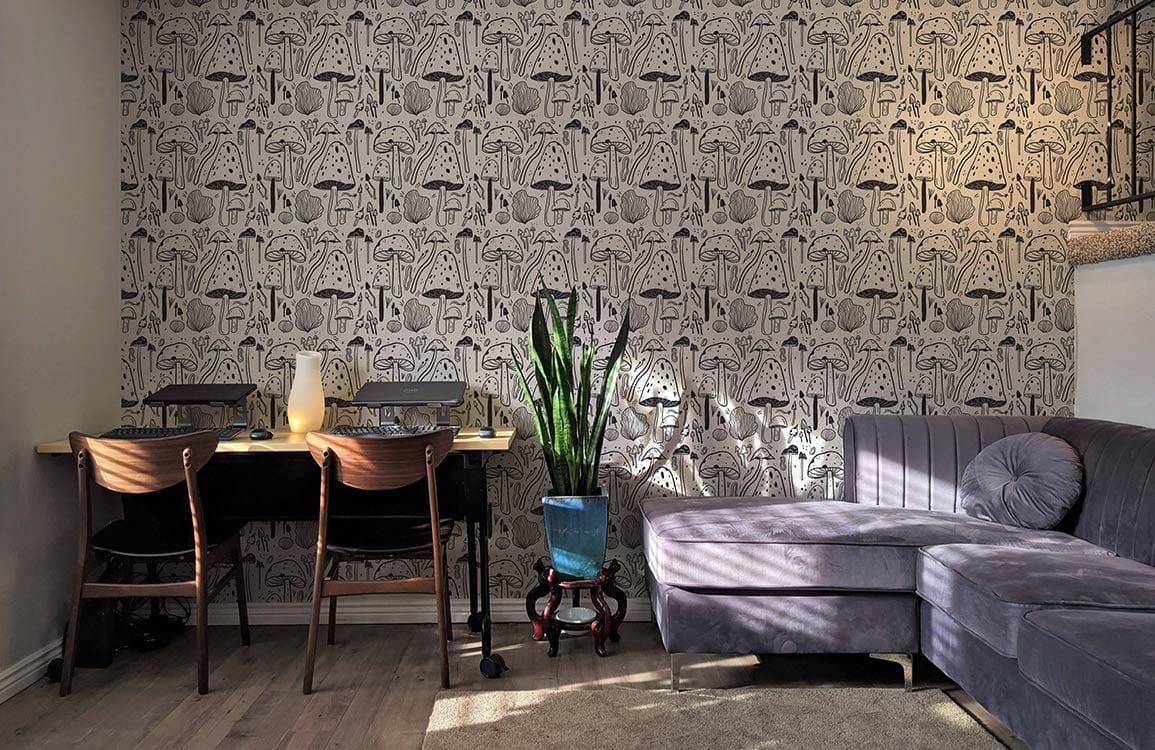 special mushroom rain living room wallpaper mural