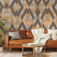 mural wallpaper depicting animal skins in several colours, ideal for use as living room decoration