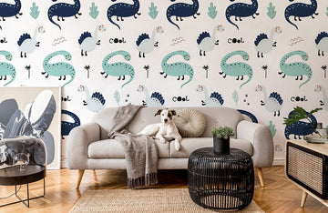Cool Dinosaur Kids Room Mural Wallpaper