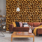 Wall mural with a wild leopard's fur texture, perfect for decorating your area.