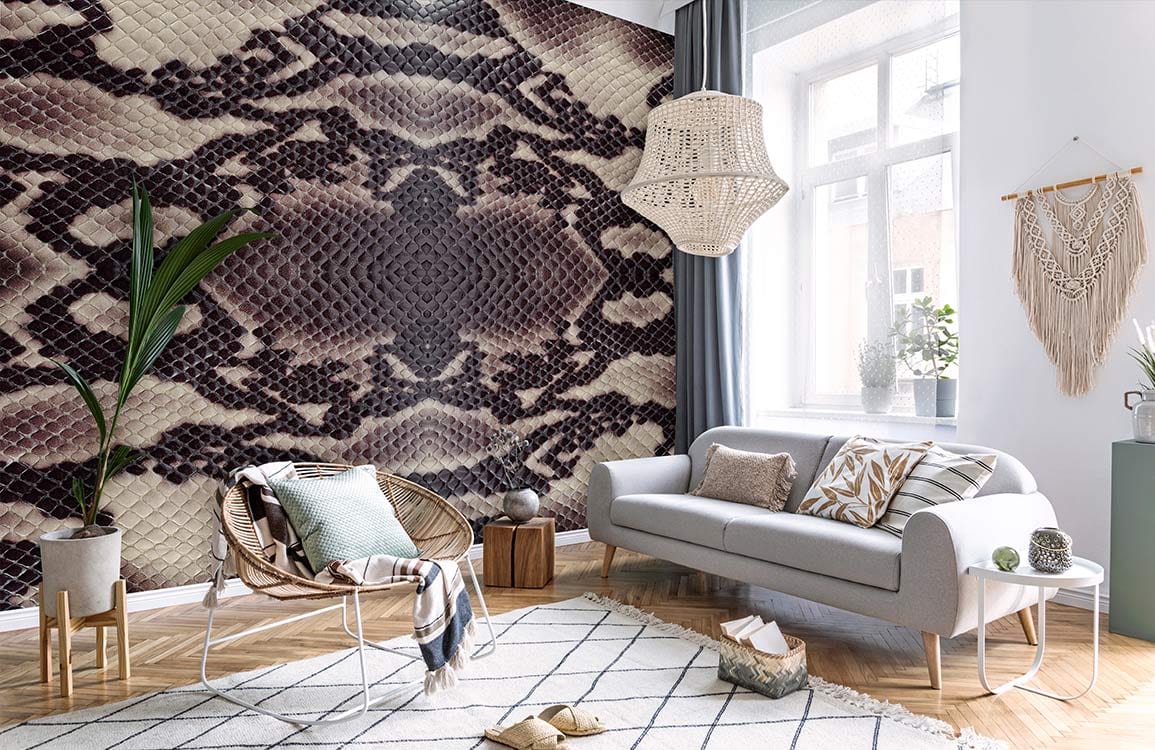 The Most Realistic Looking Python Skin Wallpaper Mural Ever Created for Your Walls