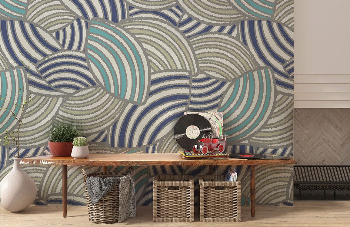 shell pattern wallpaper mural for room