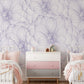 design for a new purple flowery wall mural