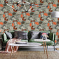 custom Drifting Mushrooms wallpaper mural for living room decor