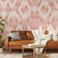Wall mural in pink with abstract fur and animal skin design for living room décor