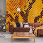 mural wallpaper with a unique python skin design for your house.