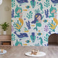 Sea life and fish wallpaper in a sea of color for a room