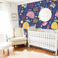 wallpaper with brightly colored sea plants for a baby's nursery