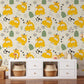 Beautiful custom-designed yellow wallpaper for children's rooms