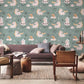 Wallpaper with a pattern of cartoon unicorn animals for the house