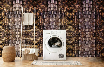 Exotic Reptile Skin Texture Mural Wallpaper