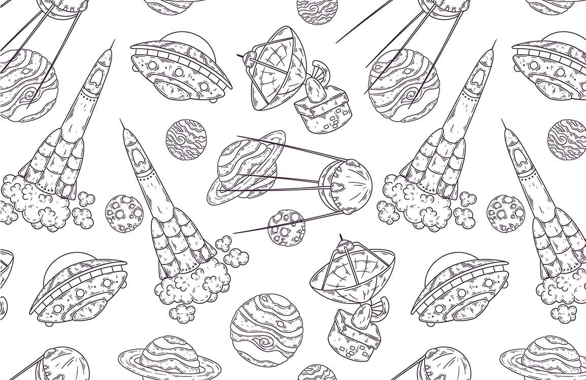 Colorless Space Wallpaper Mural