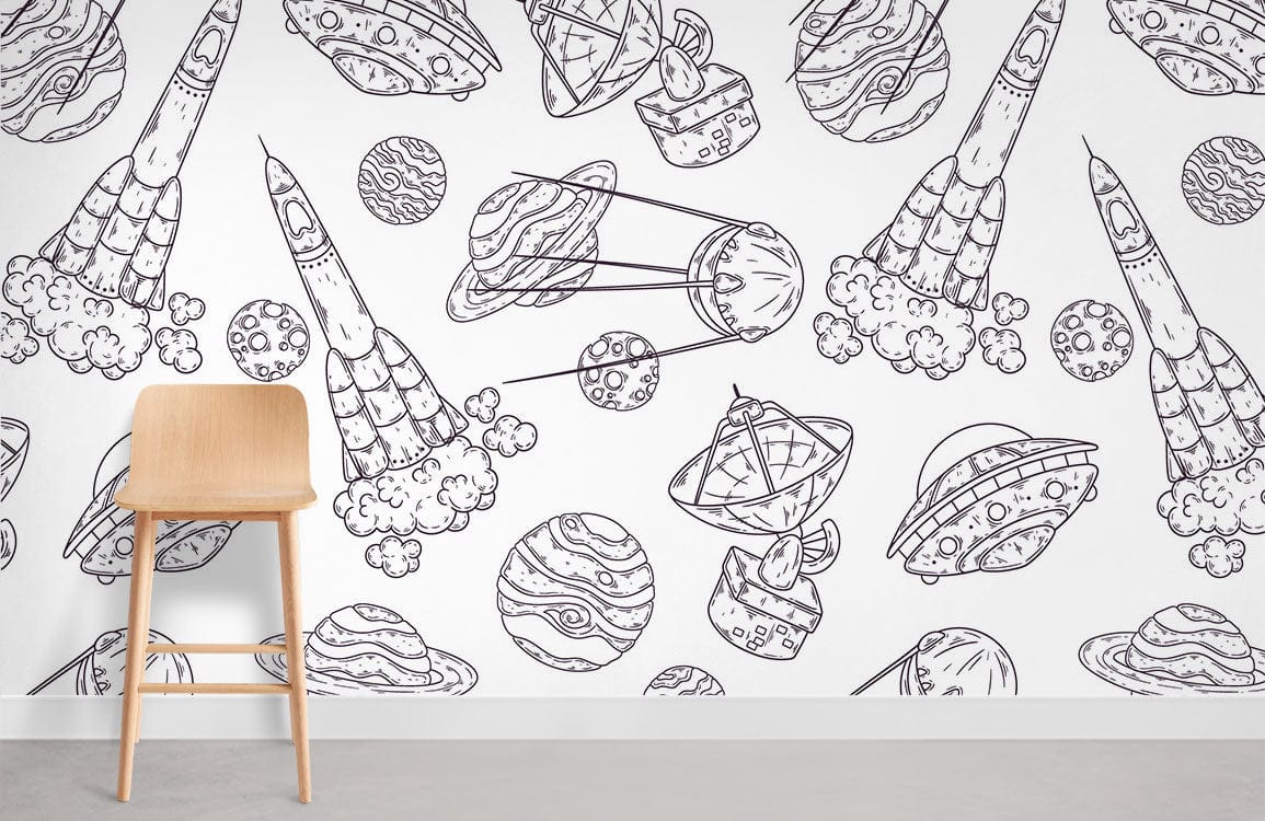 Colorless Space Wallpaper Mural