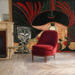 abstract wallpaper mural lounge custom design