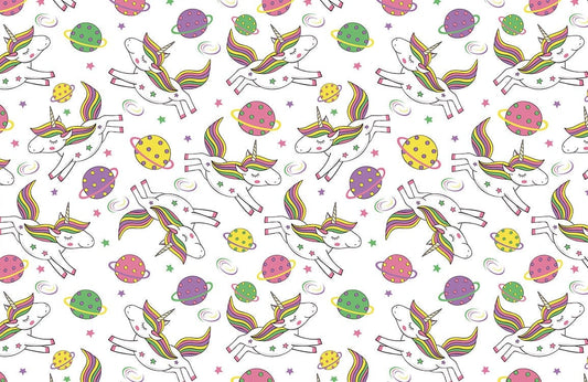 Colorful Unicorn Fantasy Kids Mural Wallpaper
