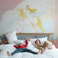 Unicorn Animal Cartoon Wall Mural for Decorating Children's Bedrooms and Playrooms