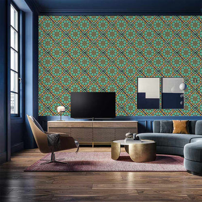 vintage and edgy wall murals with a floral design