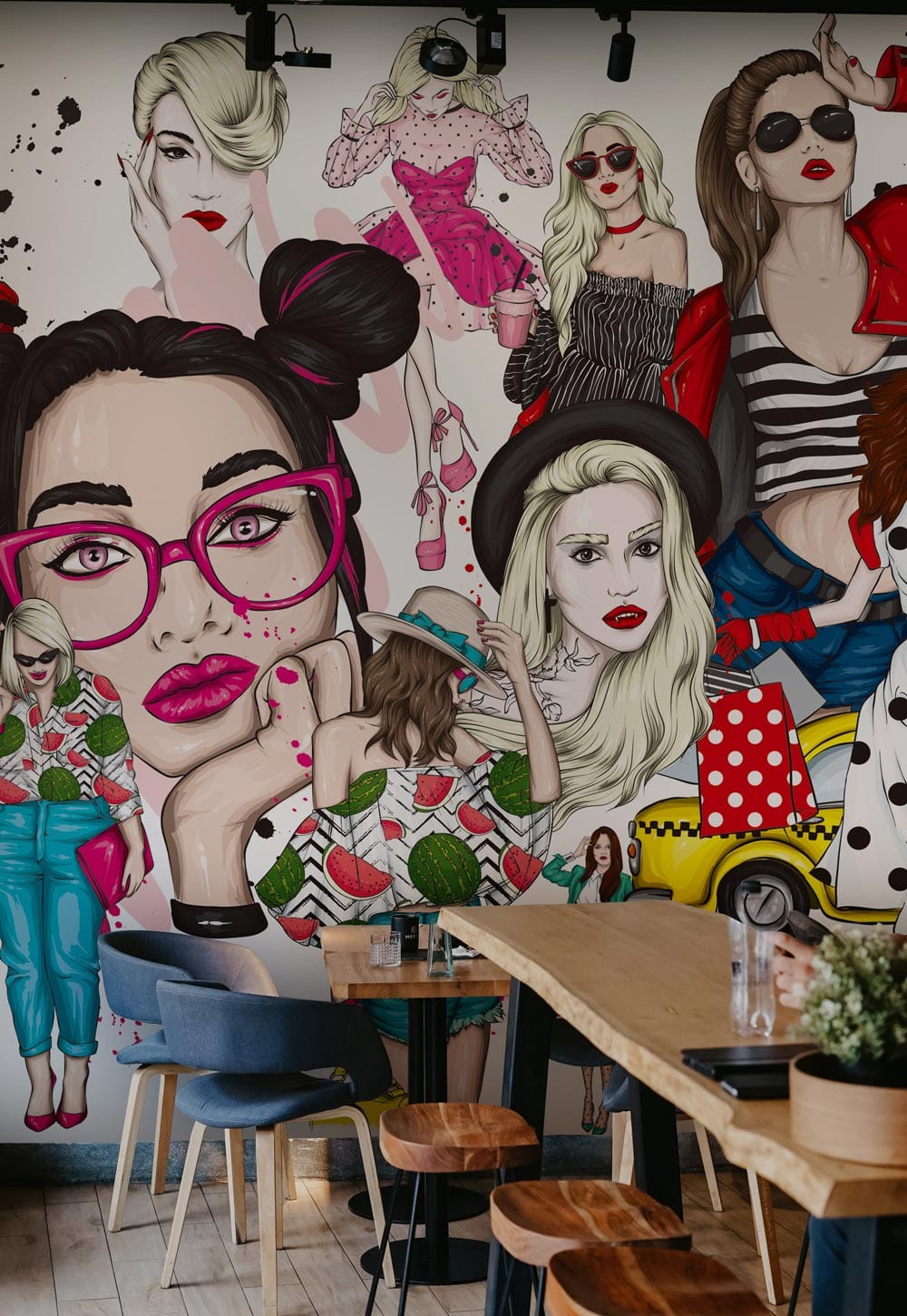 Urban Beauty Art Mural Restaurant
