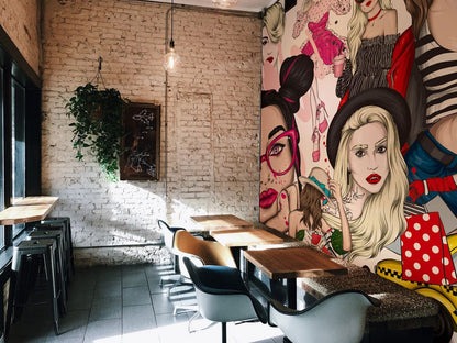 Urban Beauty Graffiti Wallpaper Mural Restaurant
