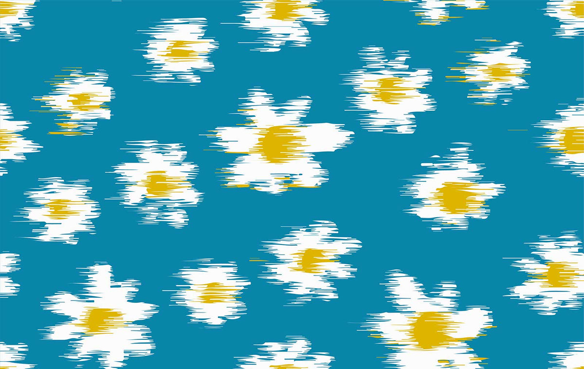 Abstract Teal Brushstroke Textured Mural Wallpaper